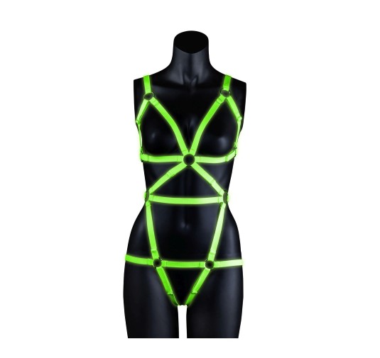 Full Body Harness - GitD - Neon Green/Black - S/M